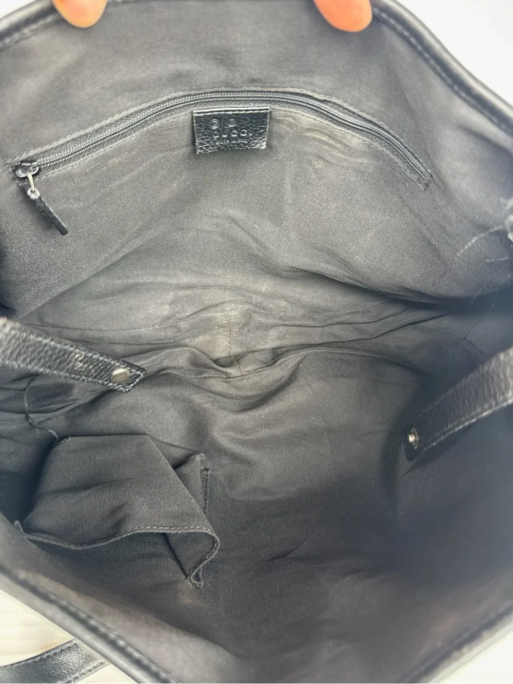 Authentic Gucci Abbey D-Ring Black GG Canvas Shoulder Bag